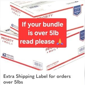 Extra Shipping Label for Orders Over 5lbs